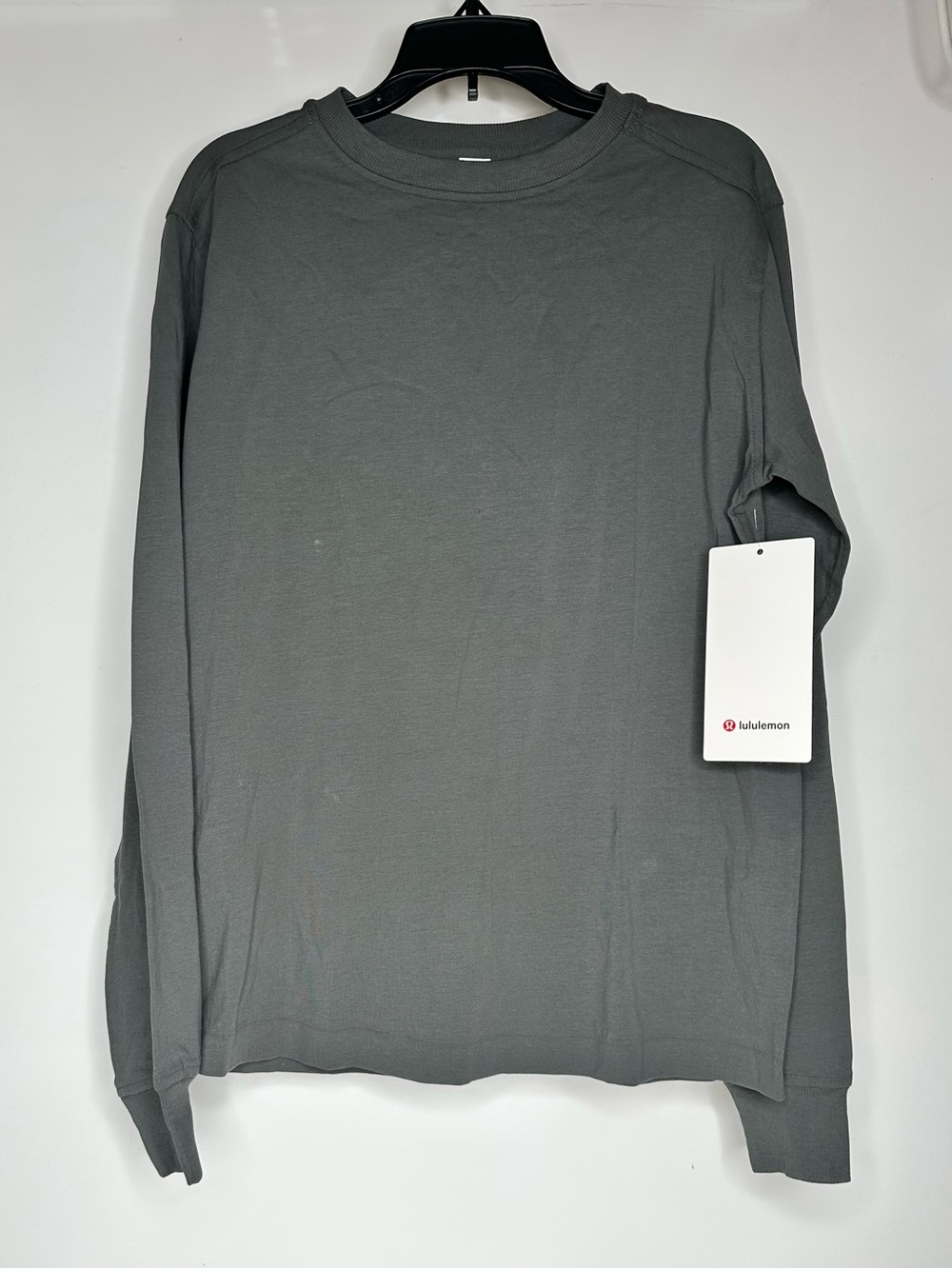 NWT Lululemon All Yours Organic Cotton Long-Sleeve Shirt Onyx Grey Size XXS